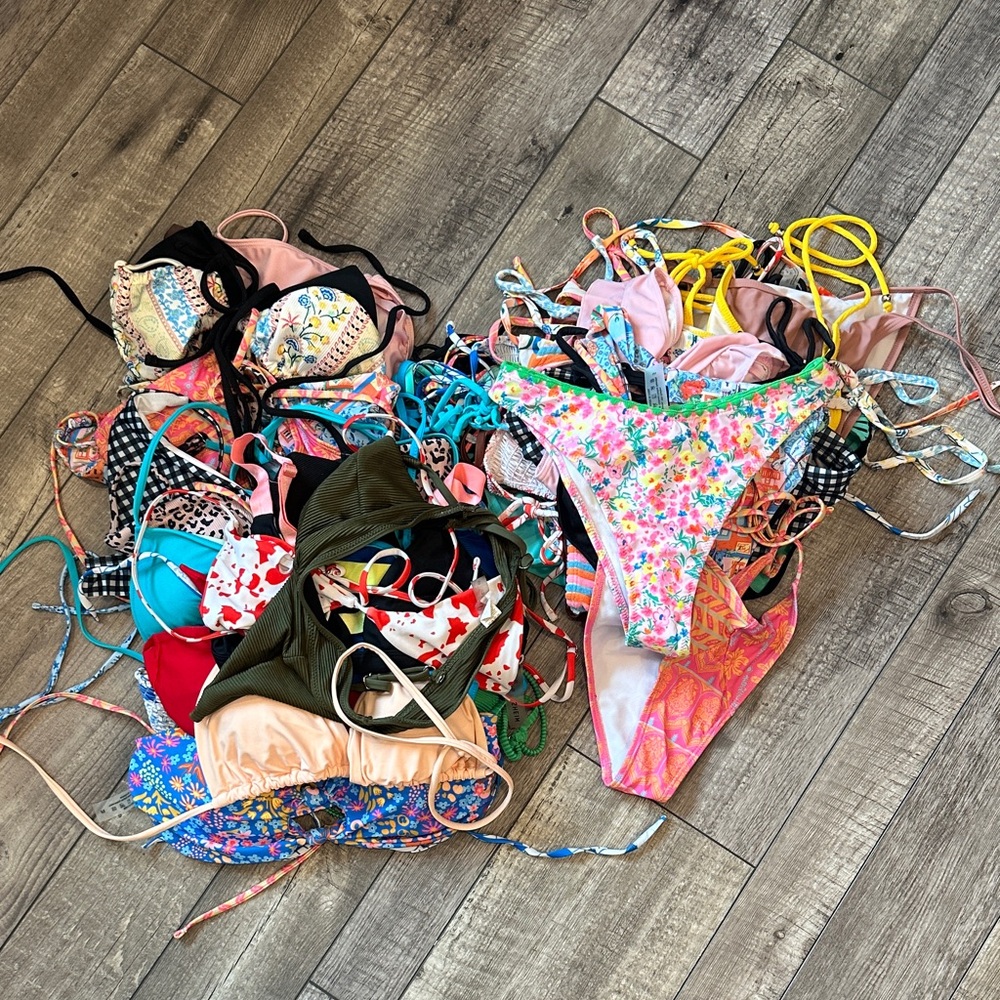 Mixed Women's Bikini Set Lot - Floral, Pink, Turquoise & More